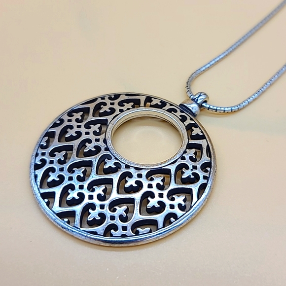 RARE! Brighton "LOS FELIZ" Set! Cut-Out Heart Pendant & Hinged Bangle Duo 💟 - Picture 6 of 14